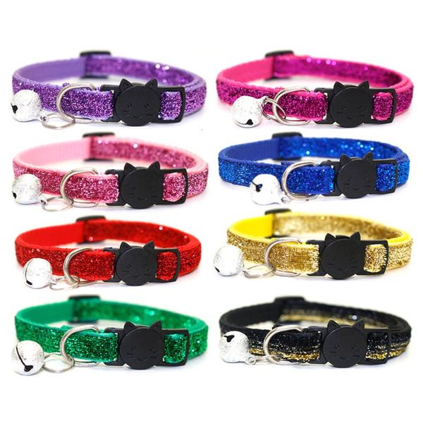 

cat collars & leads 8 colors cute bell collar dog teddy cartoon funny footprint hollow accessories pet supplies