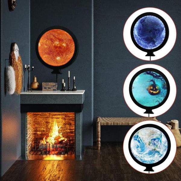 

mirrors moon mirror lamp round moonlight wall decor bedside night bedroom bathroom home decoration hanging light