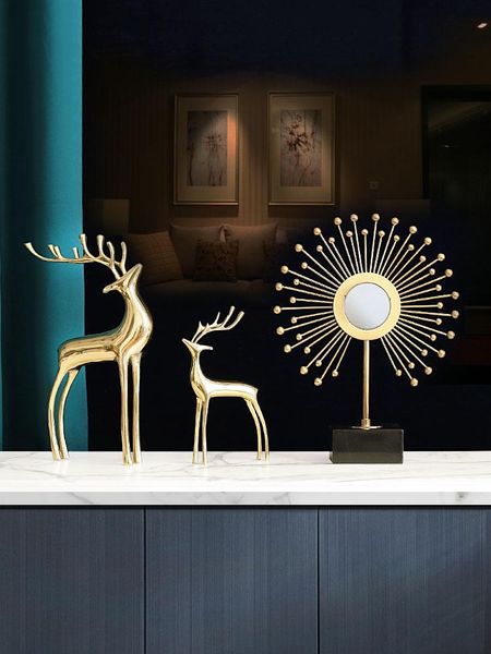 

decorative objects & figurines pure copper deer creative modern light luxury living room decoration home accessories indoor tv cabinet shoe