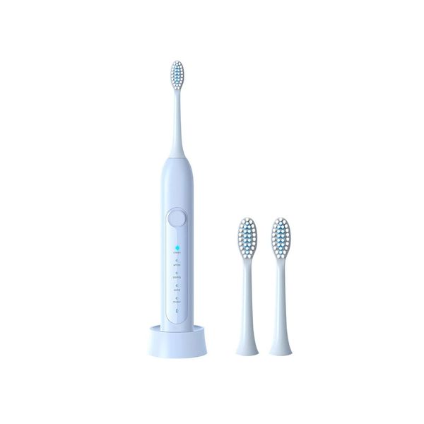 

ultrasonic sonic electric toothbrush 5 modes adjustable usb rechargeable ipx6 waterproof soft toothbrush replaceable brush head set