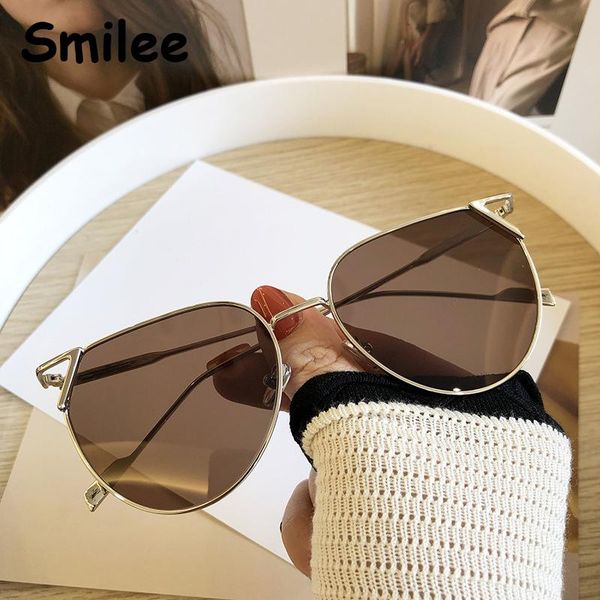 

sunglasses retro cat eye women 2021 brand design metal frame trend sun glasses men outdoor travel eyewear gafas de sol uv400, White;black