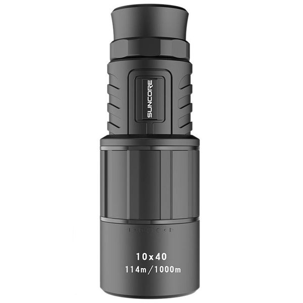 

super sell-suncore eyepiece hd 10x40 monocular professional telescope handheld binocular zoom black telescopes