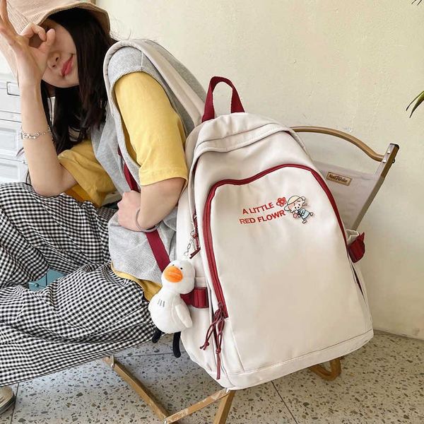 

backpack english embroidered water nylon female double-deck capacity book bag girls