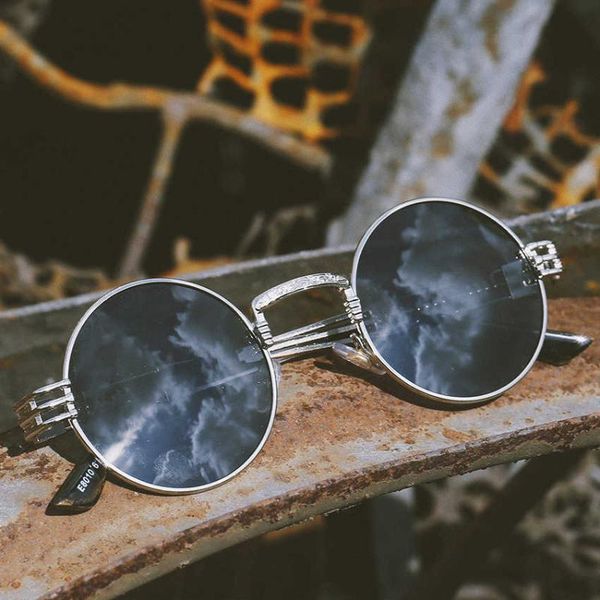 

fashion sunglasses frames round frame polarized crown prince glasses steampunk heavy metal harajuku, Black
