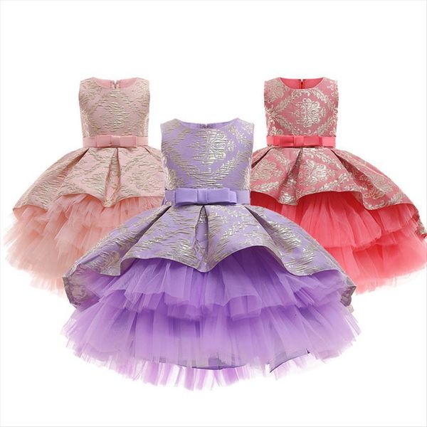 

christmas girls autumn mesh casual girl dresses puffy princess for fantasy festival elegant party costume 1 8 year kids, Red;yellow