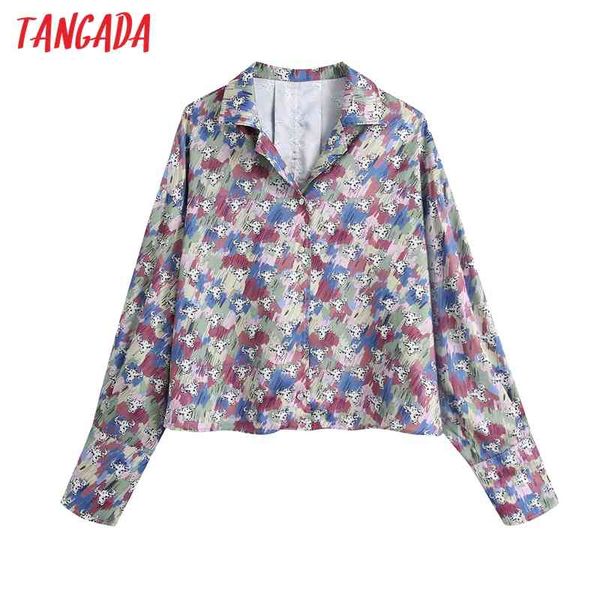 

women retro animal print blouse long sleeve chic female crop shirt be446 210416, White