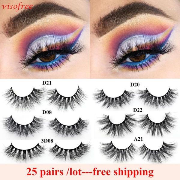 

25pairs/lot visomink lashes natural false eyelashes fake long makeup 3d eyelash extension eyelashes1