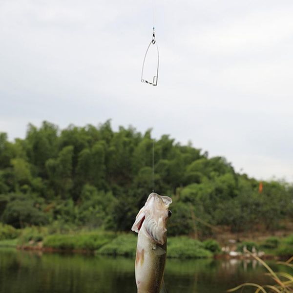 

fishing hooks automatic hook full speed spring universal portable survival at catapult stainless steel accessories lazy person