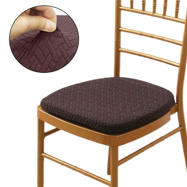 

4pcs home kitchen solid cushion dustproof removable dining room anti dirty protector slipcover elastic stretch chair seat cover covers