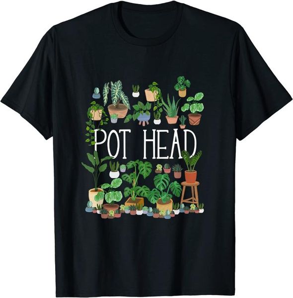 

men's t-shirts gardening potted plant lover pot head gardener garden t-shirt, White;black