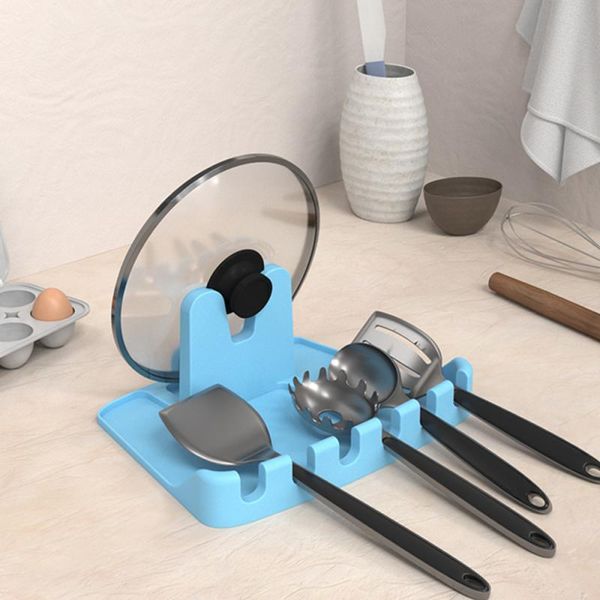 

kitchen storage & organization accessories cookware silicone anti-skid rack fork spatula spoon utensil cooking tools