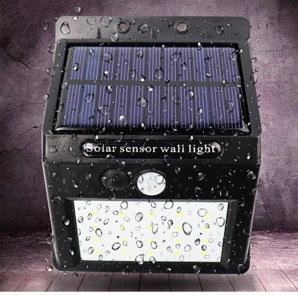 

outdoor wall lamps 2pcs 5w 30leds solar charging human body induction waterproof light