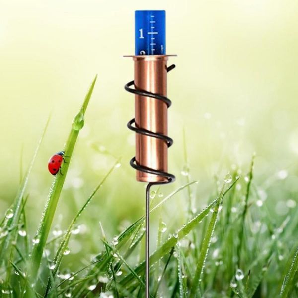 

watering equipments accurate spiral lawn rain gauge copper floating craft outdoor stake for yard garden precipitation