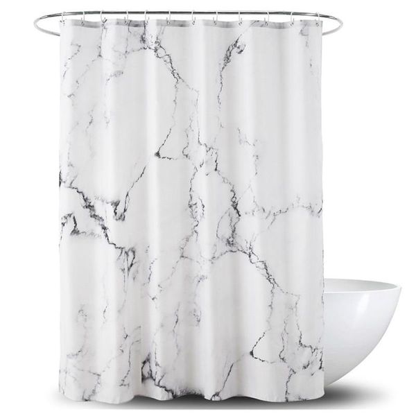 

shower curtains marbling 3d printing waterproof white bathroom curtain simple style bathtub insulation bath products home decor