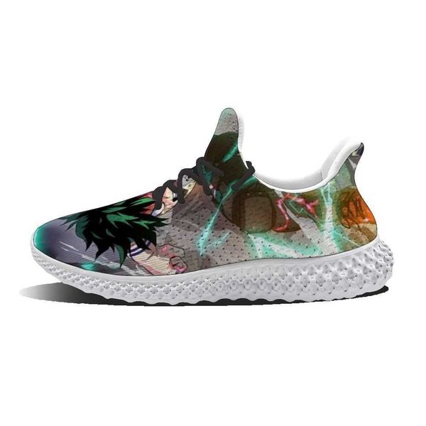 

spring 2021 midoriya izuku diy fashion flat lace-up running shoes 8elm