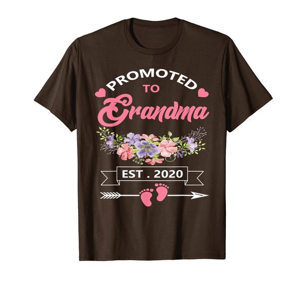 

new grandma gifts promoted to grandma est 2020 t-shirt, White;black