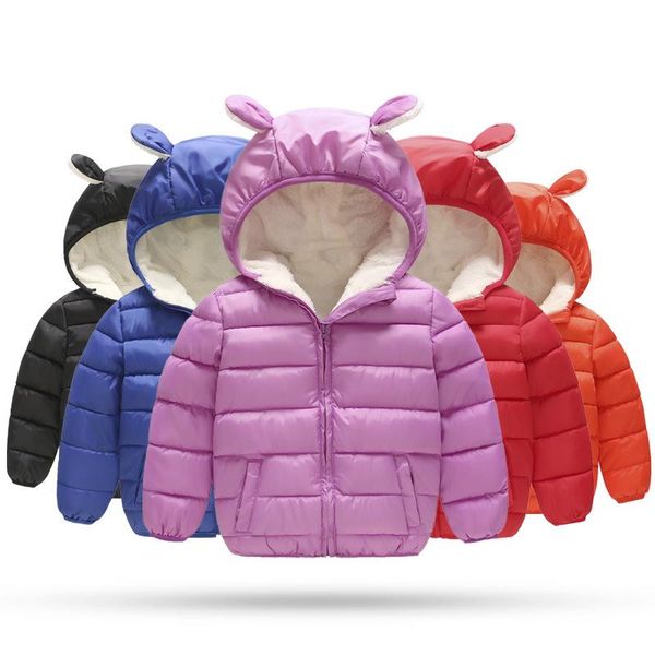 

coat bibicola children boys winter jackets kids girls down parkas thick warm fleece outwear for child hooded outfits, Blue;gray