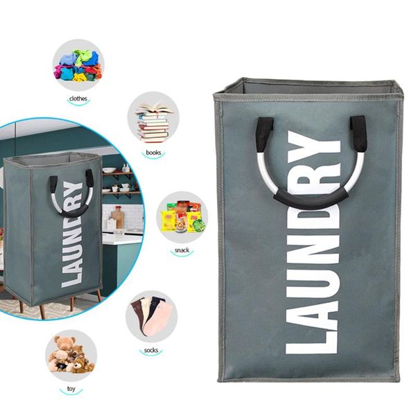 

clothes basket with handle large dorm room bedroom home laundry hamper toys storage foldable portable self standing modern & organization