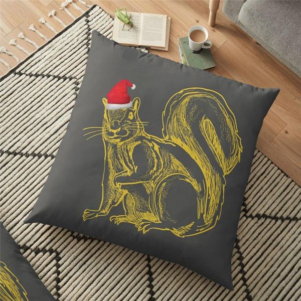 

cushion/decorative pillow merry christmas cushion cover golden squirrel printed 45*45cm pillowcase gifts xmas decorative for home