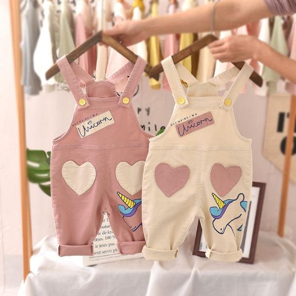 

jumpsuits baby suspenders 2021 girls' trousers spring and autumn children's korean style loose casual pants p4392, Blue