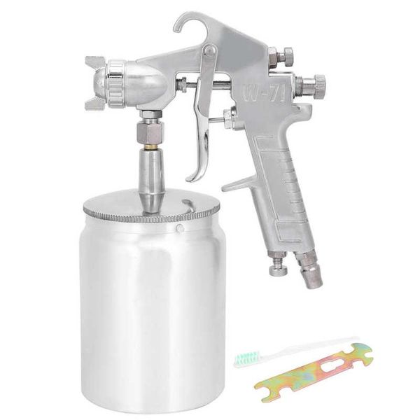 

professional spray guns 1000ml w-71s pneumatic paint gun silver stainless steel nozzle indurtrial supplies 1/4in british connector