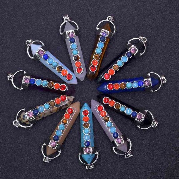 

diamond cut bullet necklace quartz point pendant, Black