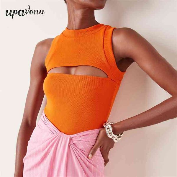 

women's summer trouserless orange o-neck sleeveless bodycon hollow black party 210524, Black;white