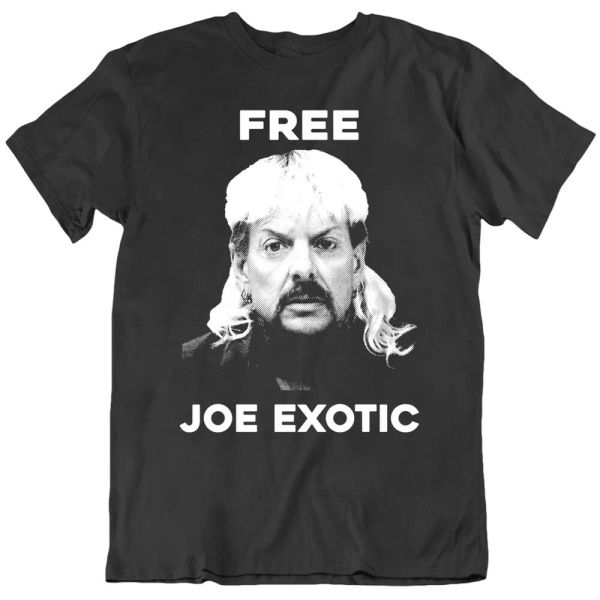 

joe exotic tiger king big cats fan t shirt, White;black