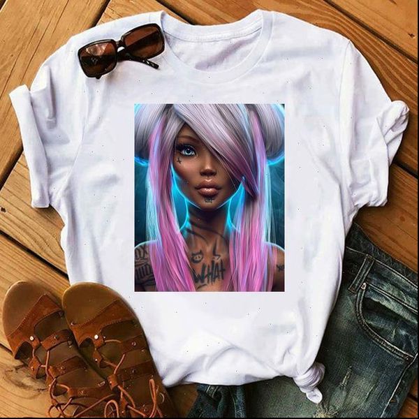 

harajuku cool womens t shirts ullzang shirt women casual short sleeves funny cartoon graphic 90s tees female clothi, White