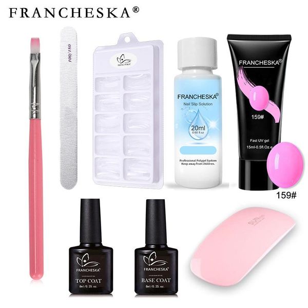 

nail art kits 2021 8pcs/set manicure with brush crystal multicolor exension gel set drop