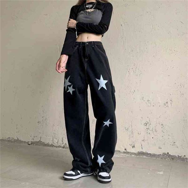 

women's jeans biggorange autumn women's ripped jeans high waist loose straight pants wide leg y2k street jxoq, Blue