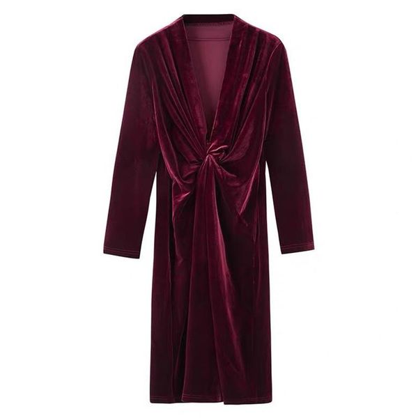 

casual dresses fashion elegant office lady dress,long sleeve v-neck autunm velour dress,slim velvet winter dress plus size 6xl 7xl 8xl, Black;gray