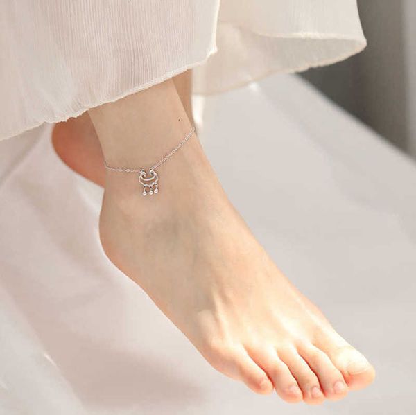 

long life foot chain for japane and korean students, Red;blue