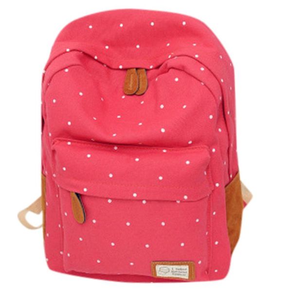 

backpack design woman fashion wave dot canvas student school bag travel trend