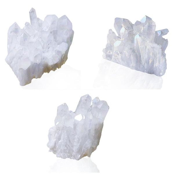 

natural quartz crystal cluster mineral geode druzy specimen healing rock living room home office decoration 68uc decorative objects & figuri