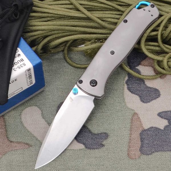 

folding blade bm535-3 bugout axis pocket knife titanium alloy handle woodworking camping tactical self-defense edc survival hand tools