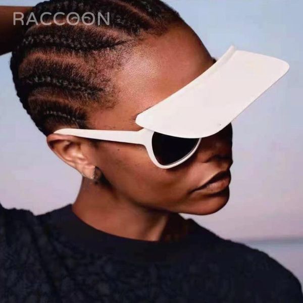 

sunglasses 2021 retro hat gaf shade women men personalized net red female outdoor sun oculos glasses uv400 flip, White;black