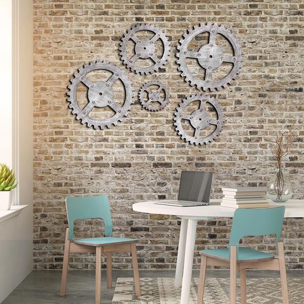 

decorative objects & figurines industrial wind gear ornaments retro creative pendant living room furniture fashion wall hanging decoration
