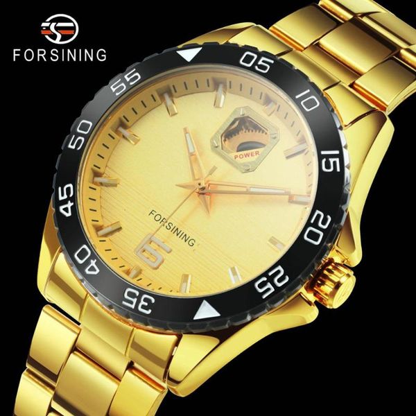 

wristwatches punk luxury gold automatic watches for men skeleton luminous big dail clock male classic full steel strap gift gentlement, Slivery;brown