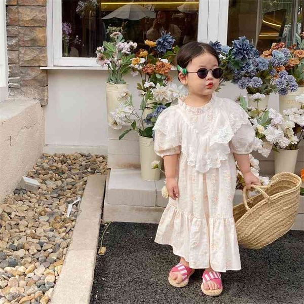 

summer arrival girls fashion floral dress kids princess cotton 210528, Red;yellow