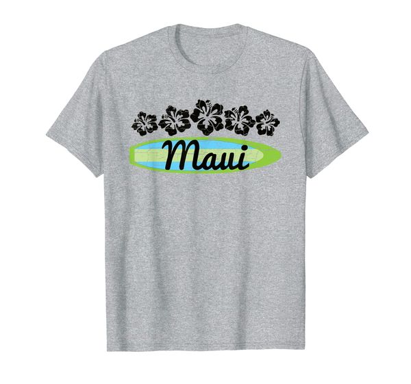 

maui vintage t-shirt: surf hibiscus flower tee, White;black