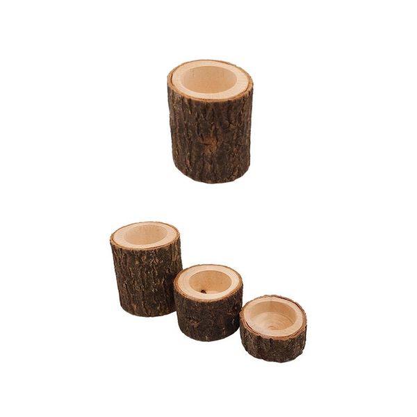 

pcs vintage wooden tree branch candle holder,2 high,1 medium,1 short holders