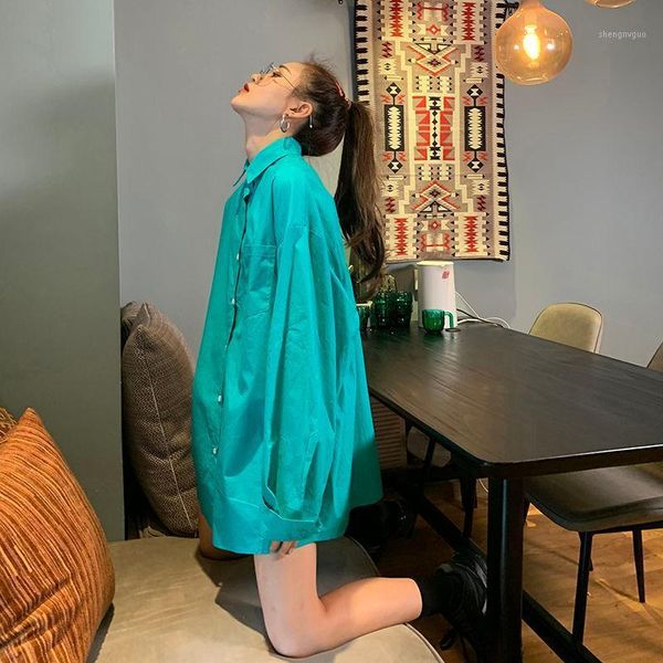 

women 2021 autumn winter chic solid shirts long sleeve blouse shirt female casual loose ladies fashion elegant blouses f10 women's, White