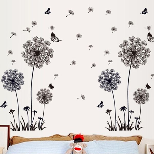 

wall stickers dandelion self-adhesive removable for living room bedroom bathroom eco-friendly window decoration decals murals