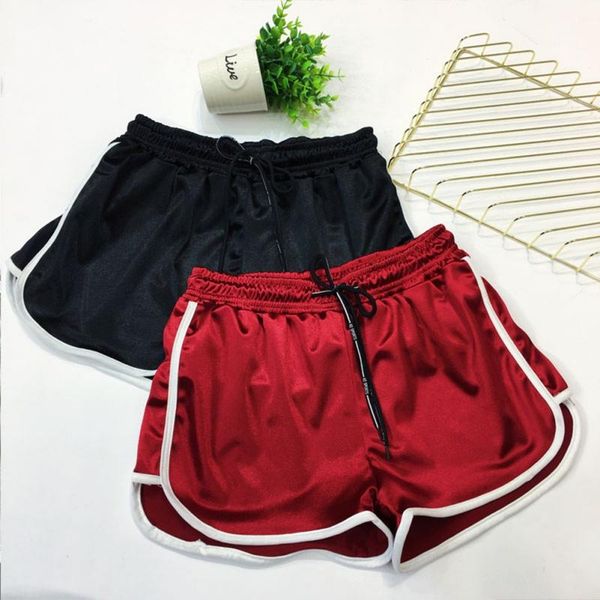 

women's shorts summer causual loose beach workout large size, White;black