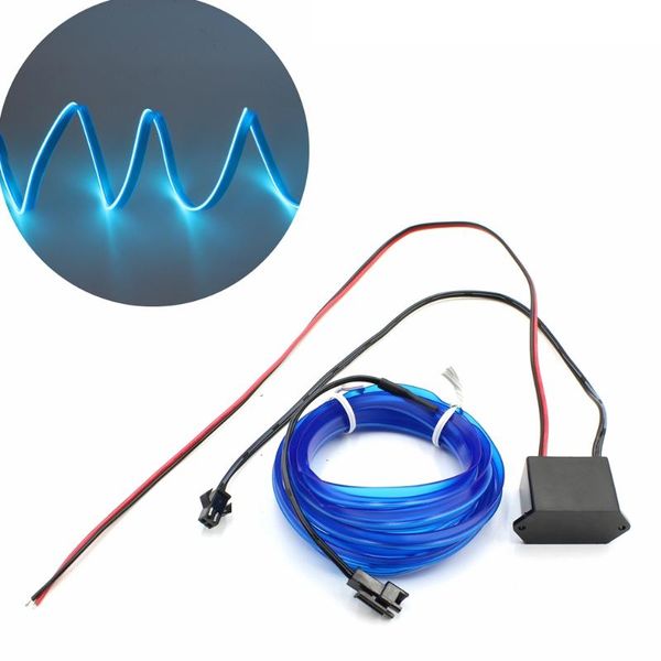 

wire with 6mm sewing edge flexible neon lamp glow rope tube cable led strip light for car decoration dc 12v adapter strips