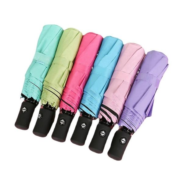 

umbrellas 8-bone automatic folding umbrella blooming black glue sun protection uv