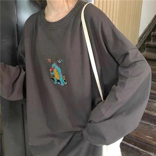 

women's hoodies & sweatshirts hooodie hong kong style mid-length sweater spring and autumn thin wide, Black