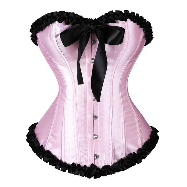 

bustiers & corsets corset gothic clothing belt polyester bow women, Black;white