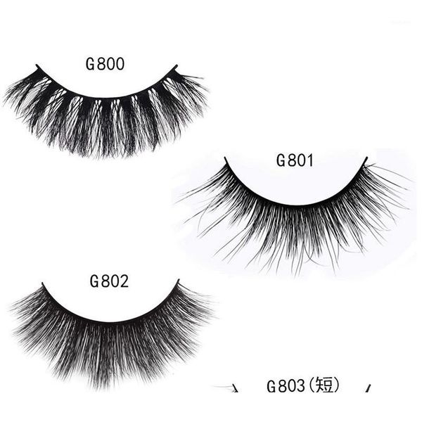 

100% mink 3d eyelashes natural thick false eye makeup tool 5 pairs1
